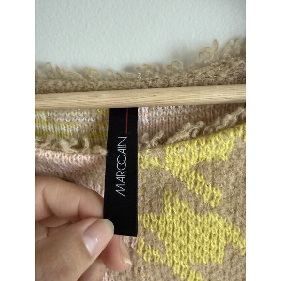 Marc Cain Houndstooth Wool Blend Knit Multicolor Sweater Preppy Academia N4 US 8 - Picture 9 of 10